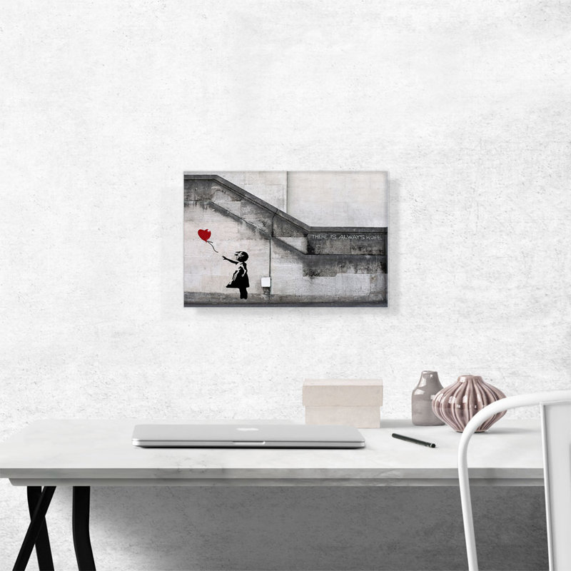 «There Is Always Hope Balloon Girl» par Banksy, reproduction d'art sur toile tendue, H 12 po x l 18 po x 1,5 po