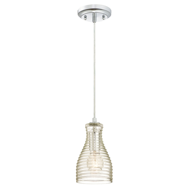 Barberton 1 - Light Silver Single Pendant