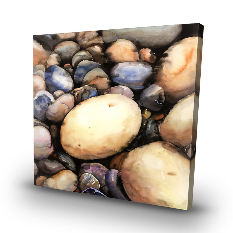 Beach pebbles - 32"x32" art on canvas