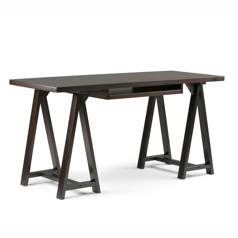 Bureau Caron, Châtaignier brun foncé, H 30 po x l 60 po x P 24 po