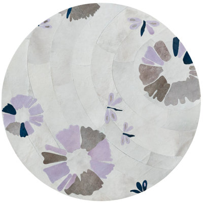 ART HIDE X SASHA BIKOFF SKUS Cowhide Floral Indoor Rug