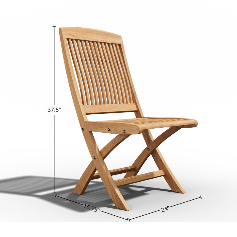 Folding Teak Patio Dining Chair