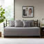Ensemble de literie réversible rustique, motif écossais gris, housse pour lit de jour simple