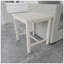 Durable Outdoor End Table - Solid Aluminum Construction, Whitewashed Birch Look - Natural Charm, Adjustable Levellers