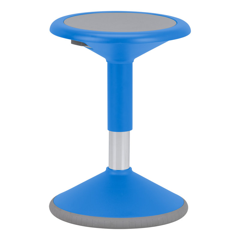 Tabouret plat - hauteur réglable et mouvement, Bleu éclatant