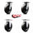 8 Inch Phenolic Caster Set with Ball Bearings 2 Swivel 2 Rigid Service Caster