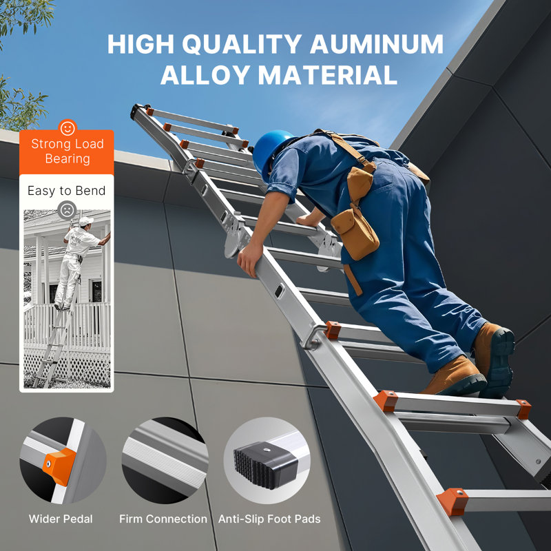 Telescoping Ladder A Frame Extension Multi-Function for Homework, 3.03', 20.28"