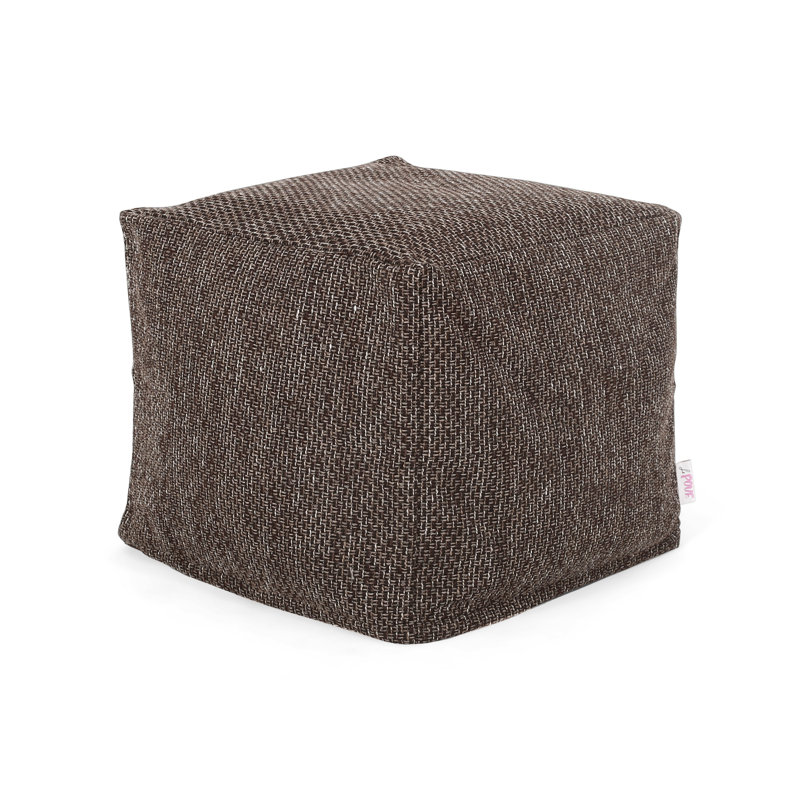 Repose-pieds Felix, 100% polyester brun foncé