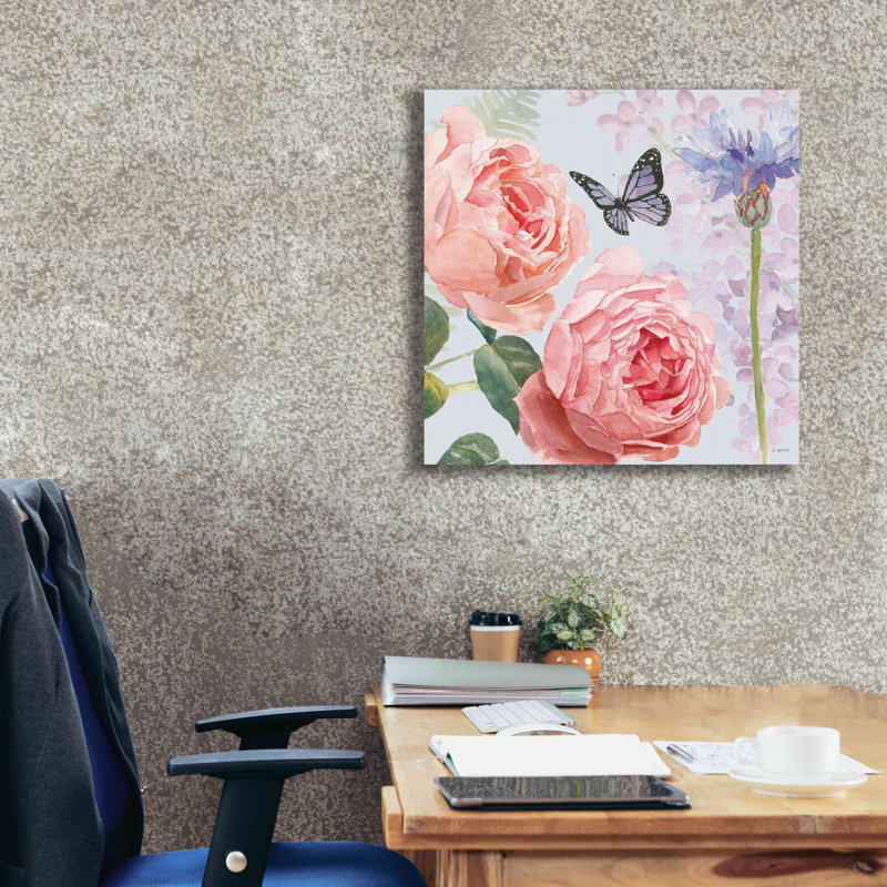 Red Barrel Studio® «Boho Bouquet II Blue» par James Wiens, H 26 po x l 26 po x P 1,5 po