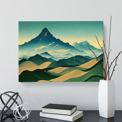 Riveting Mountain Sunrise - Wrapped Canvas Painting
