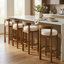 Ensemble de 4 tabourets de bar en bois Elise