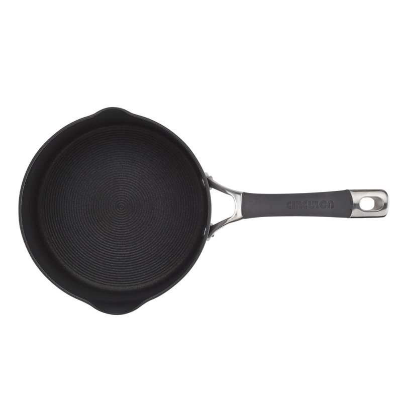Circulon Radiance Hard-Anodized Nonstick Saucepan with Straining Lid, 3-Quart