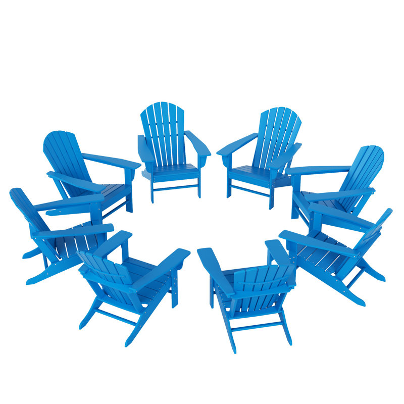 Altura Foldable Outdoor Adirondack Chair, Blue