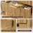 23.6''W 3-Drawer Nightstand with Outlets, Fluted Wood Closet Storage Organizer