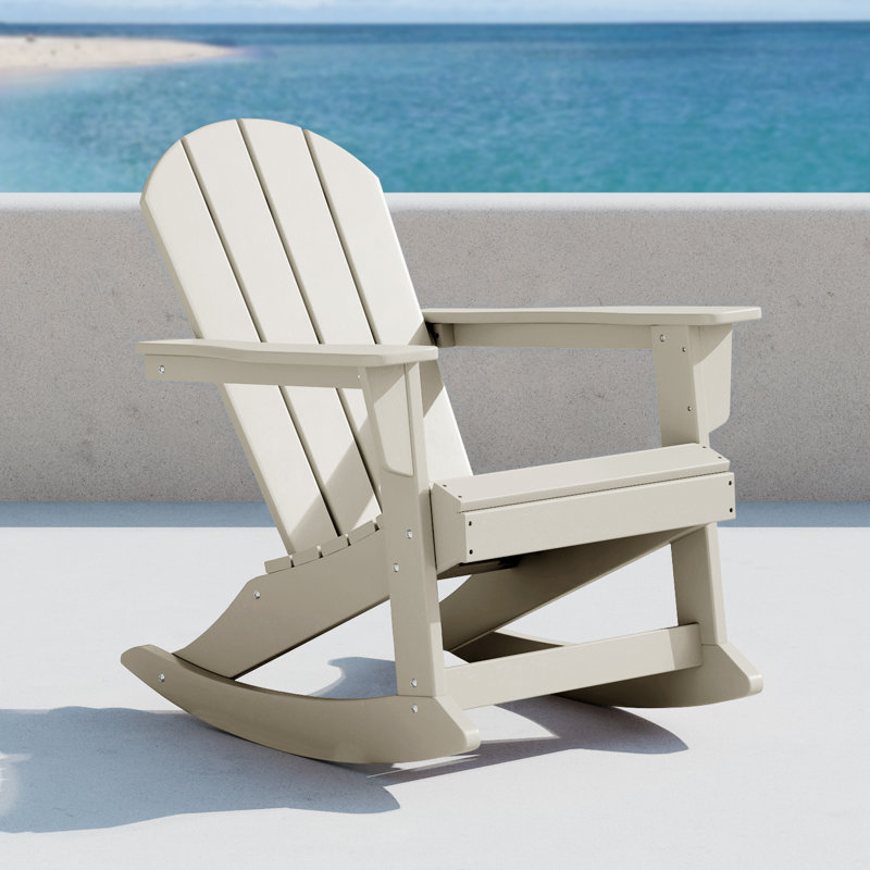 Chaise Adirondack berçante en PEHD Laguna, Sable