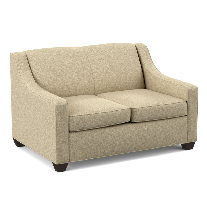 Phillips 52" Square Arm Loveseat with Reversible Cushions, Cafelle, Archetype Hemp