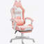 Fauteuil de jeu avec repose-pieds, fauteuil de jeu, appui-tête et soutien lombaire, pour la maison et le bureau