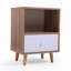 Ensemble de 2 tables de chevet, table de chevet avec tiroir et tablette Mid-Century-22910893