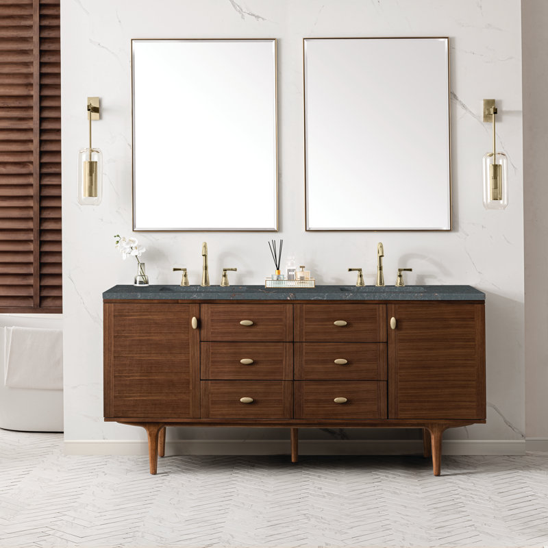 Amberly 72'' W Double Vanity, Parisien Bleu