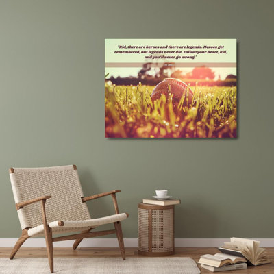 Gracie Oaks ArtsyQuotes Gallery Wrapped Canvas Art Titled: The Sandlot Quote: Heroes and Legends