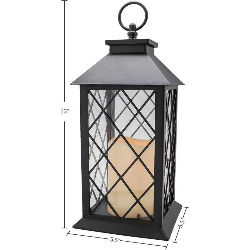 Lanterne H 13,39 po, Noir