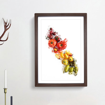 Vegetable Rainbow - Picture Frame Painting Print