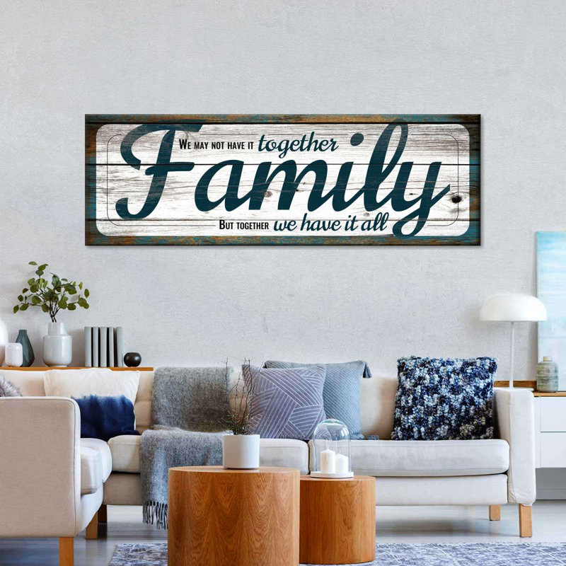 «Together We Have It All», impression sur toile, H 8 po x l 24 po x P 1 po