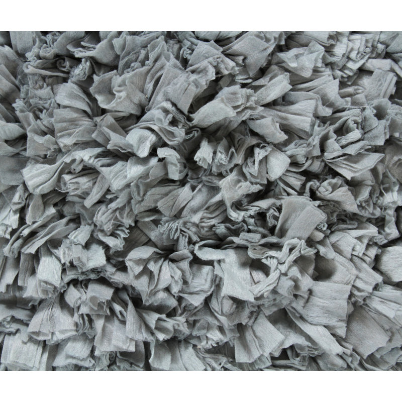 Paper Shag Cotton Reversible Throw Pillow, Gray, 20" H x 20" W