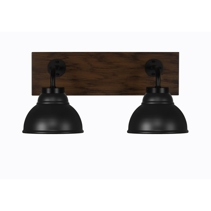 Barre d'éclairage de salle de bain Oxbridge, Noir, Matte Black/Brown