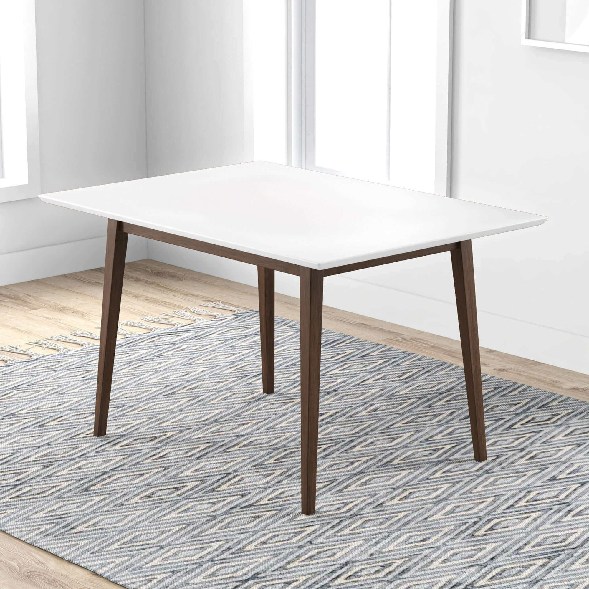 Latitude Run® Modern Style Solid Wood Rectangular Dining Kitchen Table ...