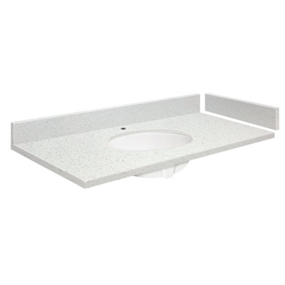 Transolid 61-in Giallo Veneziano Granite Single Sink Bathroom Vanity Top