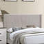 Base de lit tapissier plateforme de lit en tissu brun clair