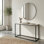 Evolve Genuine Marble 47" Console Table - White/Black