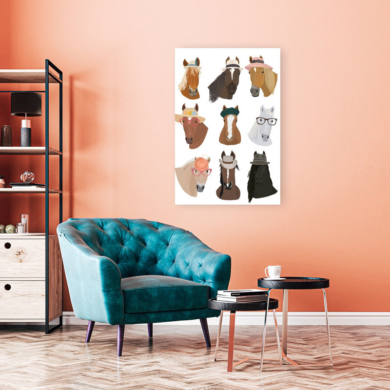 Chevaux en chapeaux, art contemporain cheval