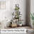 A-Shaped 4-Tier Ladder Bookshelf - Wood & Metal Storage Shelf for Living Room, Bedroom & Home Office-1350498580
