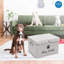 Grande boîte de rangement pour jouets pour chien avec panier de rangement en toile et couvercle-111311553