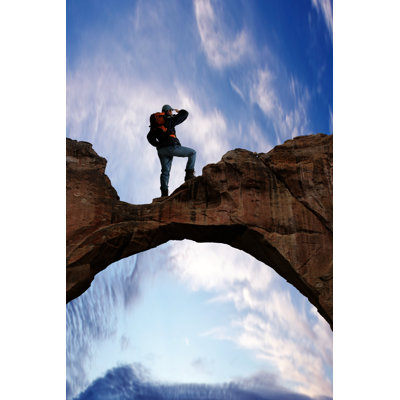 Man Standing on Arch by Sharply_Done