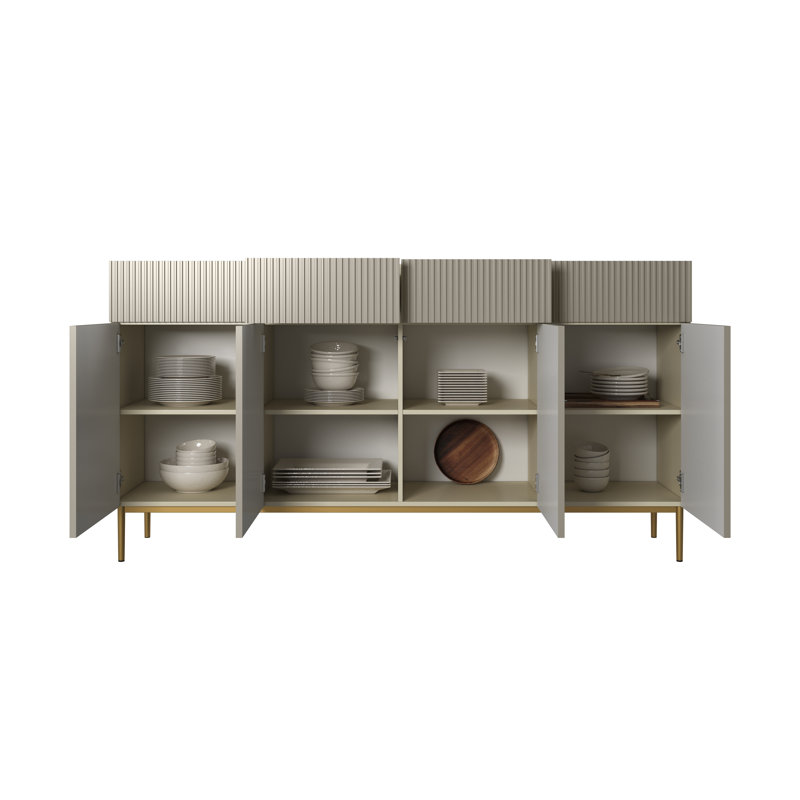 Albhie 200cm Sideboard, Cream/Gold