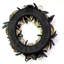 Poignée de bois Haunted Hill Farm Couronne de crânes et chaînes, décorations d'Halloween pour porte ou mur