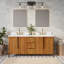 Sequoia 72 In. Double Sink Whitebrook Quartz Countertop Bath Vanity in Mango Wood-1912993322