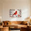 Noël, hiver, oiseaux, cardinal, neige, baies, pin-1358859408