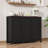 47.2" Farmhouse Buffet Cabinet With Storage, Kitchen Storage Cabinet With Doors And Adjustable Shelves, Rustic Kitchen Credenza, Wooden Sideboard Cabinet For Kitchen, Black-869909996