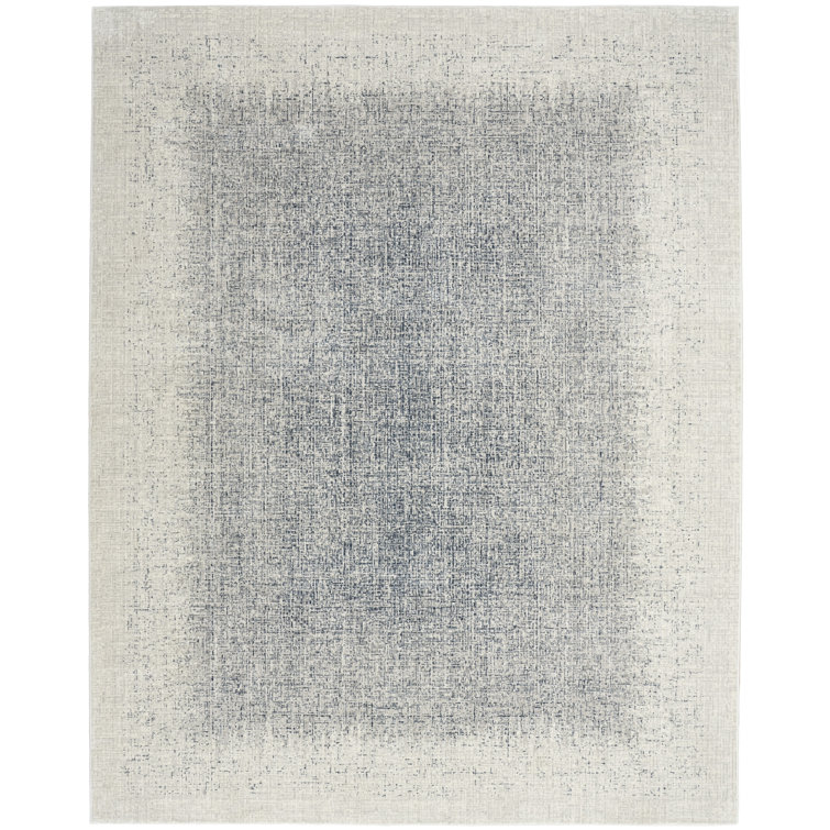 DKNY Grand Street Ivory Blue Modern Indoor Rug