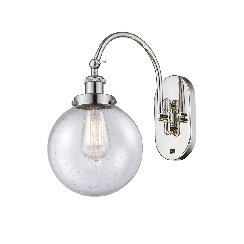 Applique articulée à 1 lumière à intensité variable Shauna, Ampoule non incluse, Nickel poli