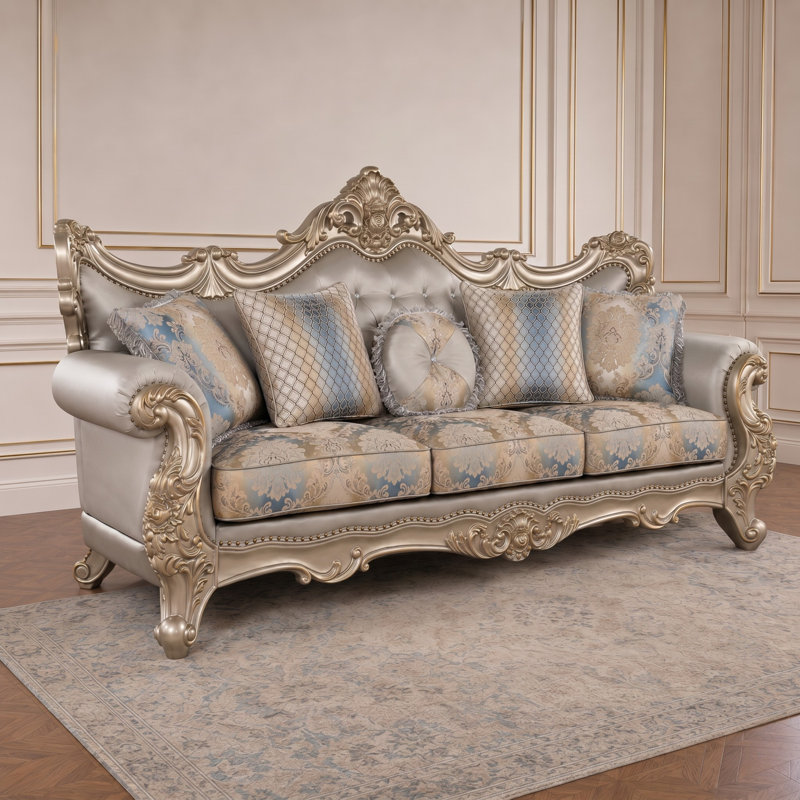 Bellara Traditional Sofa champagne-gold finish