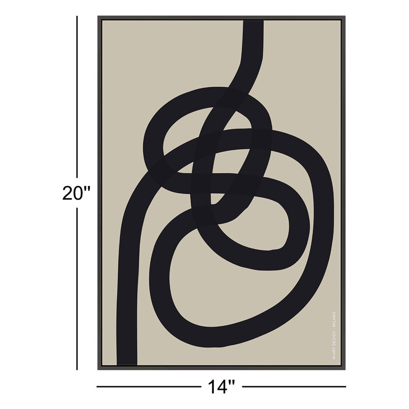 Intertwined 2 Print by Romina Gadler, 20" H x 14" W x 1.25" D, Black Framed Paper