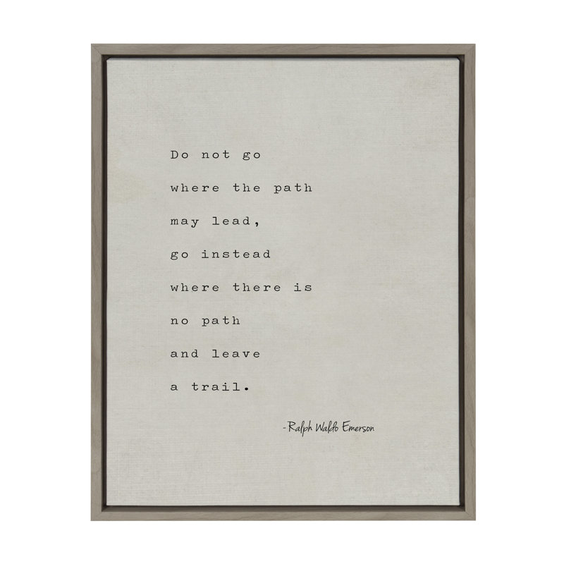 «Emerson Quote» par Saint and Sailor Studios, reproduction d'art sur toile encadrée