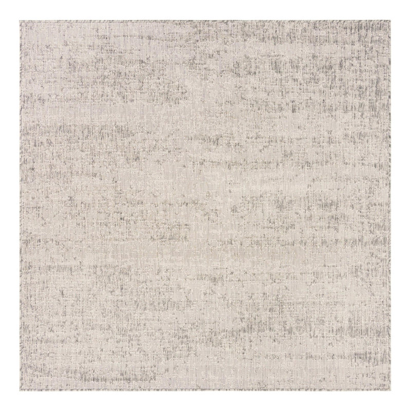 Bruss Gray Outdoor Modern Rug, Square 13'1"