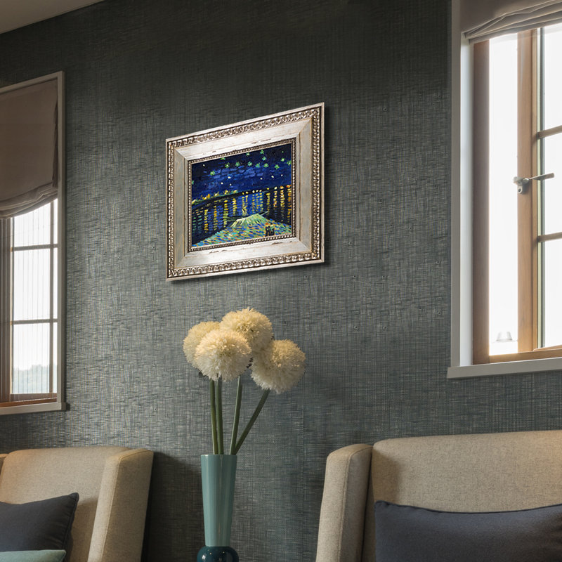 « starry night over the rhone » par vincent van gogh, reproduction d’image sur toile, H 14 po x l 16 po x P 2 po