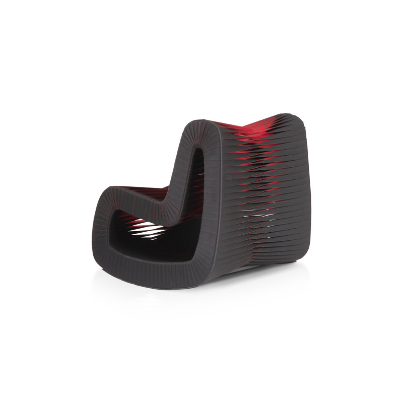 Seat Belt Rocking Chair, Black/Red